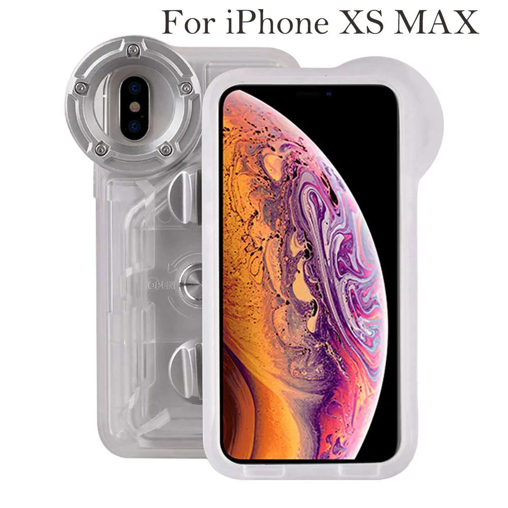 Подводный корпус телефона для iPhone XR XS MAX 6plus 7plus 8plus водонепроницаемый чехол 60 м