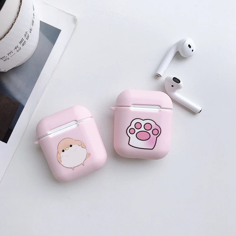 Мягкий матовый ТПУ чехол для наушников AirPods 1/2 с изображением собаки яйца и курицы
