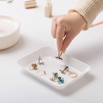 

6PCS Creative Plastic Plates Storage Tray Jewelry Food Dry Fruit Plate Christmas Dishes Home Decoration