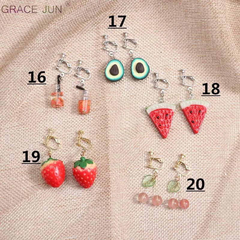 Бренд Grace Jun 5 пар/компл. в Корейском стиле серьги-клипсы не пирсинг для Для женщин модные роскошные студент вечерние ухо клип 32 Стиль