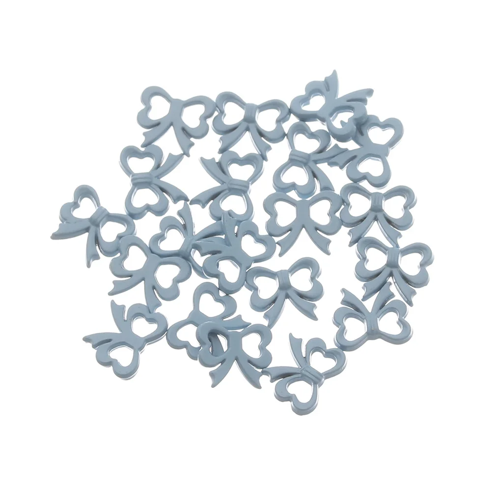 20/40pcs New Ultra-small Tri-glide Pattern Belt Buckle Doll Bags Buckles DIY BJD/SD Doll Buttons Shoes Clothes Accessories 6*6mm - Цвет: 2-Light Blue