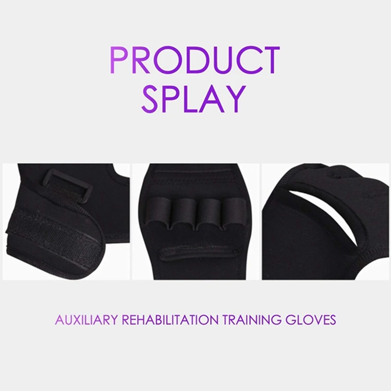 Anti-Spasticity Fitness Finger Rehabilitation Auxiliary Gloves Grip Splint Finger Hand Recovery Impairment Fixed Hand Glove 1PC