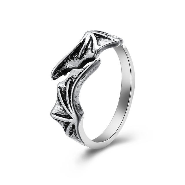Vintage Cute Men and Women Simple Design Owl Ring Silver Color Engagement Wedding Rings Jewelry Gifts