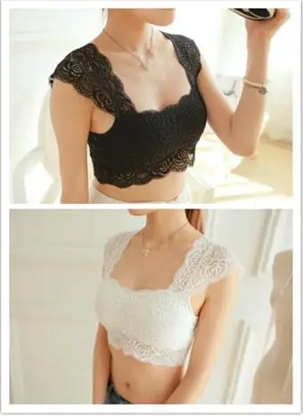 

New Arrival Summer Style Women Elegant Floral Lace Crop Top Sexy Sleeveless Strap Tank Tops For Lady