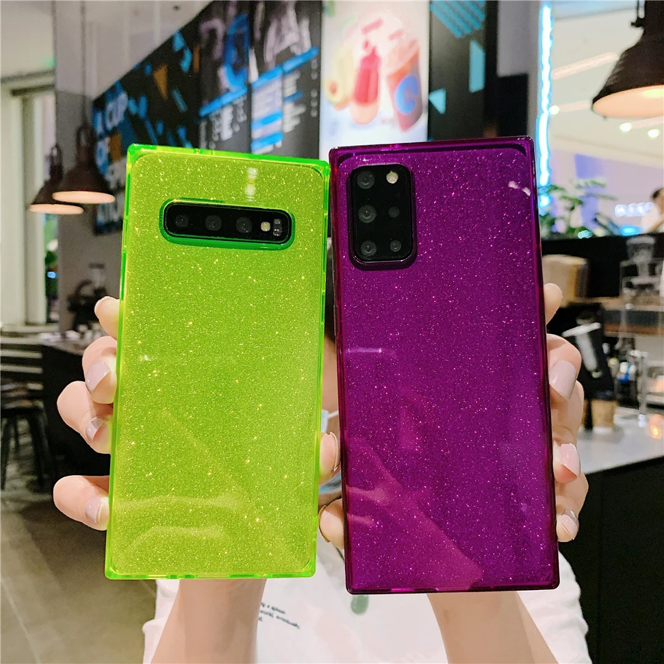 Qianliyao квадратный блестящий чехол для телефона Samsung Galaxy S20 S10 S10E S9 Plus A20 A30 A50 A70 A51 A71