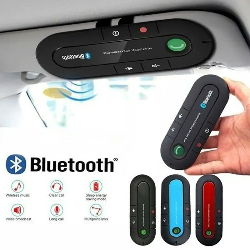 Usb гарнитура автомобильный комплект беспроводной динамик телефон Mp3 музыкальный плеер Солнцезащитный козырек клип динамик телефон зарядное устройство без Aux