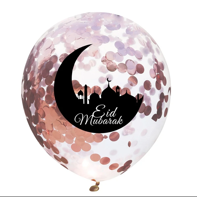 5 шт. смешанные золотые конфетти EID MUBARAK воздушные шары Рамадан Eid украшения Серебро гелиевый баллон для мусульманских Eid вечерние воздушные шары - Цвет: RGD3