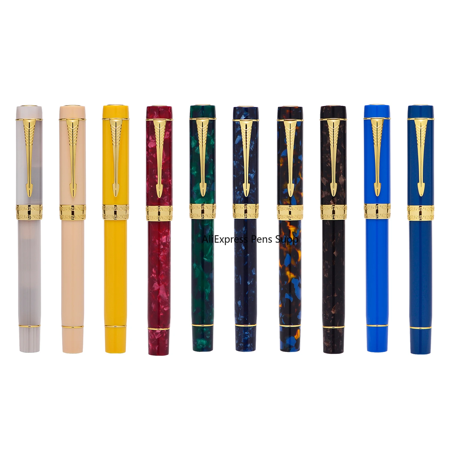 Перьевая ручка Jinhao 100 А полимерная с зажимом стрелка иридиевая F/M/изогнутое перо