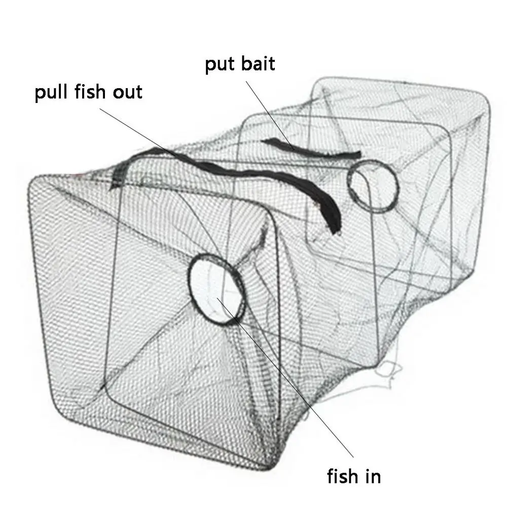 

Fish Trap Net Fishing Gear Crab Prawn Shrimp Crayfish Lobster Crawdad Foldable Fishing Net Trap Fishing Tools