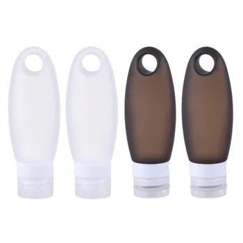 

4pcs 89ML Silicone Empty Bottle Portable Lotion Bottle Cosmetics Perfume Dispenser Large Capacity Shampoo Holder Bottle for Trav