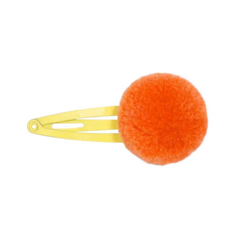 orange 10 шт./лот, детские металлические заколки для волос для девочек, милые яркие цвета, мини-шарики с помпоном, декоративные заколки для волос в форме капли воды, заколки для волос - Цвет: orange