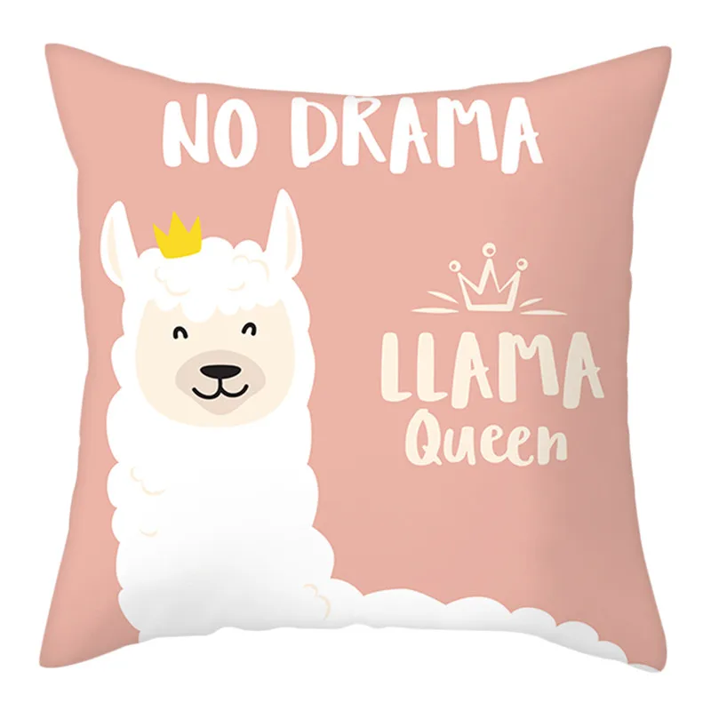 Чехол для подушки Fuwatacchi с принтом в виде ламы|Наволочка| |