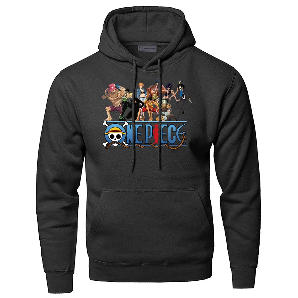 One piece толстовки для мужчин Луффи король пиратов толстовки с капюшоном соломенная шляпа Пираты Толстовка зима осень японское аниме спортивная одежда
