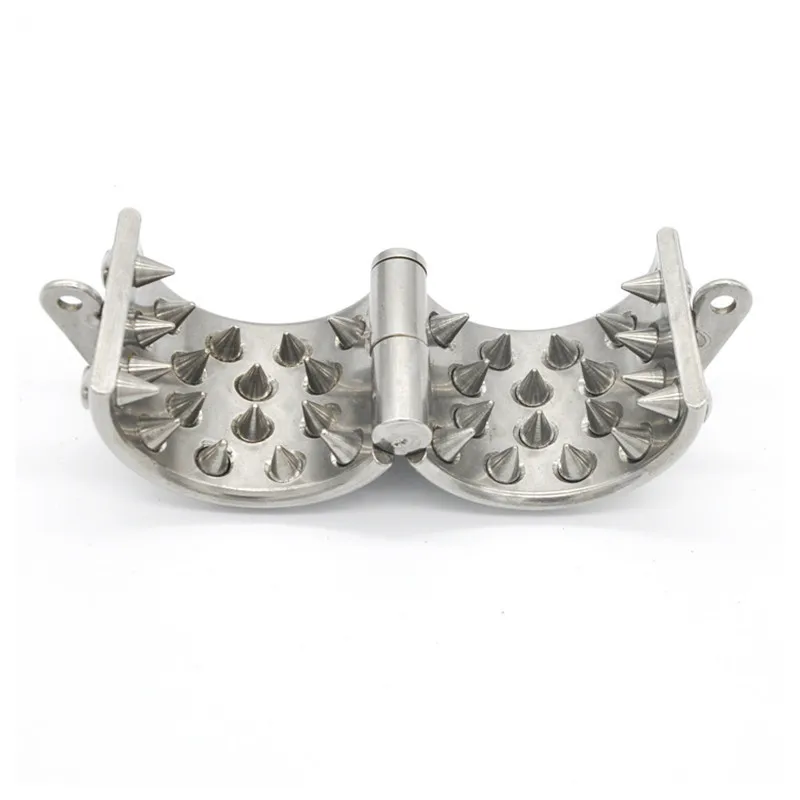 Locking Stainless Steel Pleasure Spike Cock Ball Ring Penis Rings Testicle Pendant Scrotum Bondage Adult Sex Toys For Men