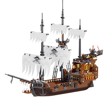 

Creator Kingdom Temestuous Waves Pirate Ship Ideas MOC Model Building Blocks Bricks Caribbean With Figuers Ideas The Enternal
