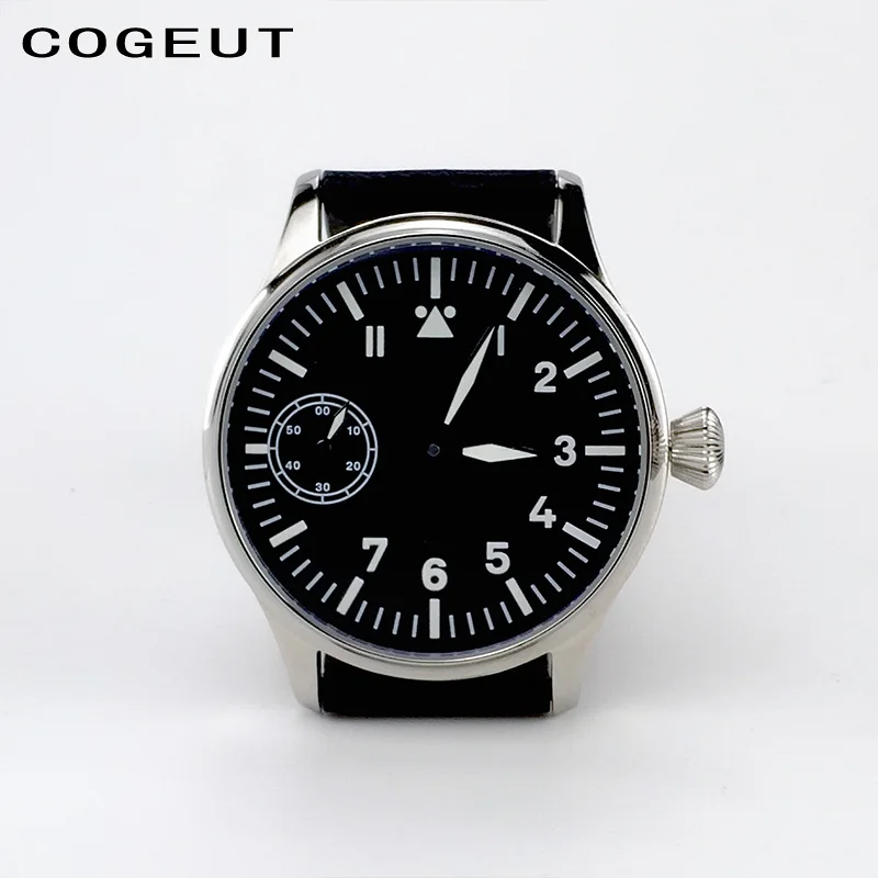 Мужские механические часы pilot Seagull st3600 6497 сапфировые Corgeut винтажные военные наручные часы 17 драгоценностей ручной работы 44 мм - Цвет: 1