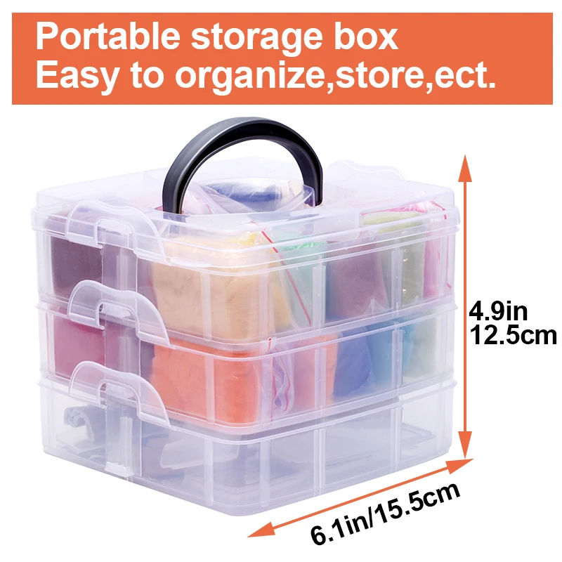 MIUSIE Multicolor Wool Fiber DIY Wool Felt Kit Handle Felt Toys Making Fabric Materials Handcraft Needle For Beginners