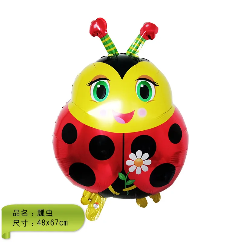 Мультфильм насекомое Моделирование Божья коровка пчелы лягушка Улитка Алюминиевая Пленка воздушный шар детский день рождения декоративный комнатный декоративный шар
