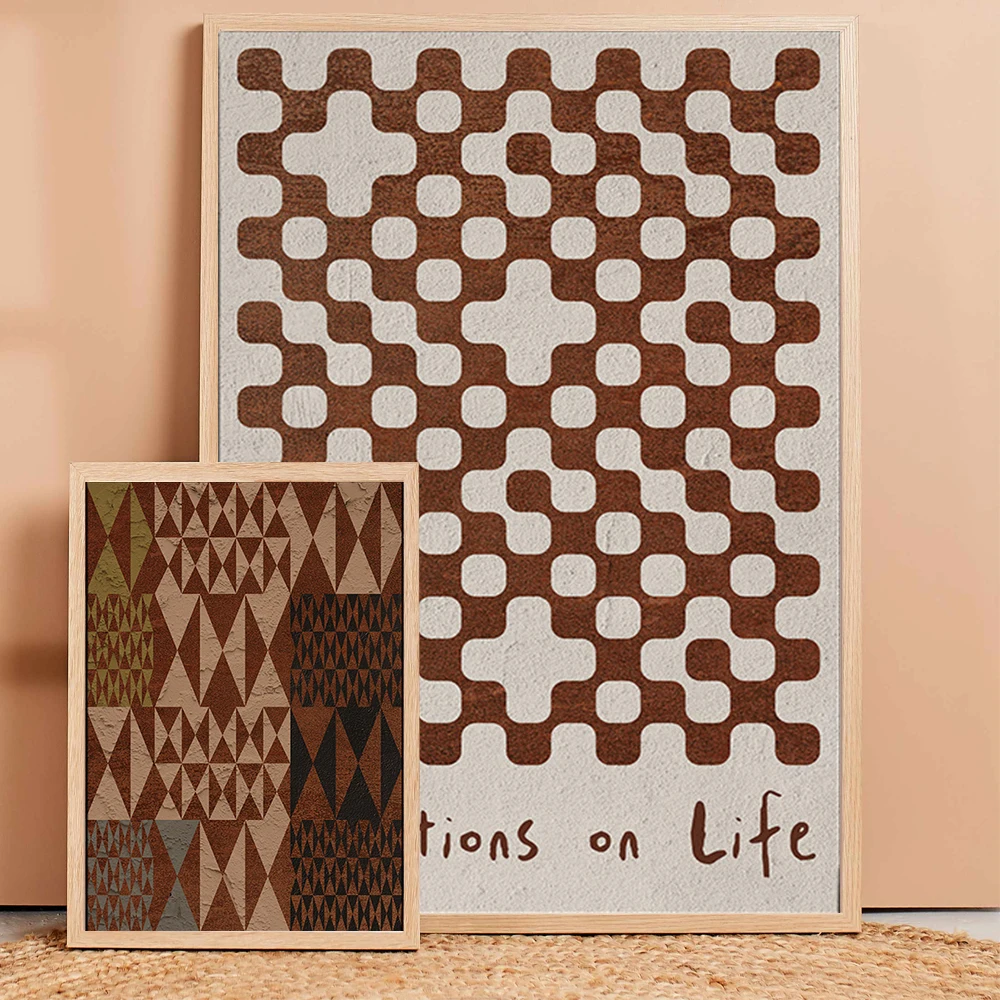 

Abstract Retro Simple Wall Art Canvas Painting Nordic Poster Brown Morden Fashion Picture For Livingroom Bedroom Gift Home Decor
