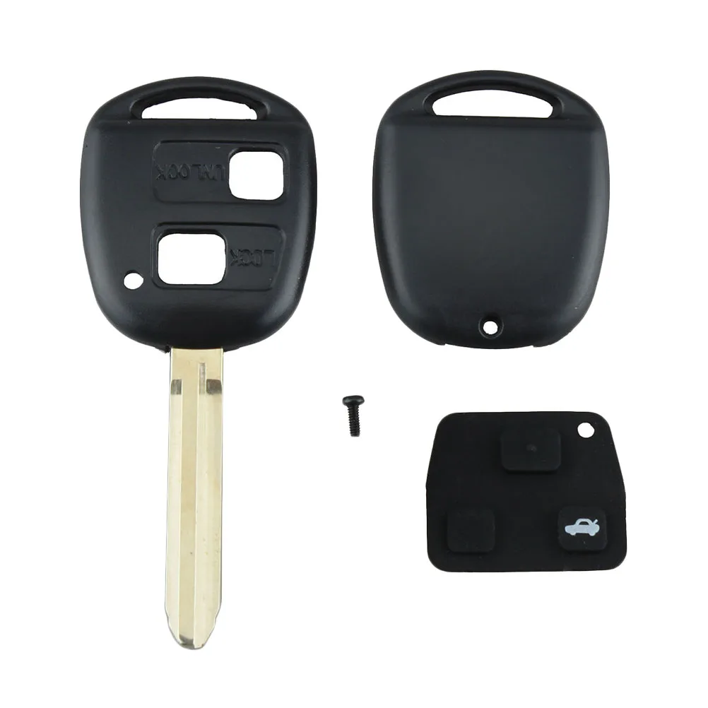 

2 Button Car Key Remote Fob Shell Case For TOYOTA Portable Car Key Case Rubber Button Pad