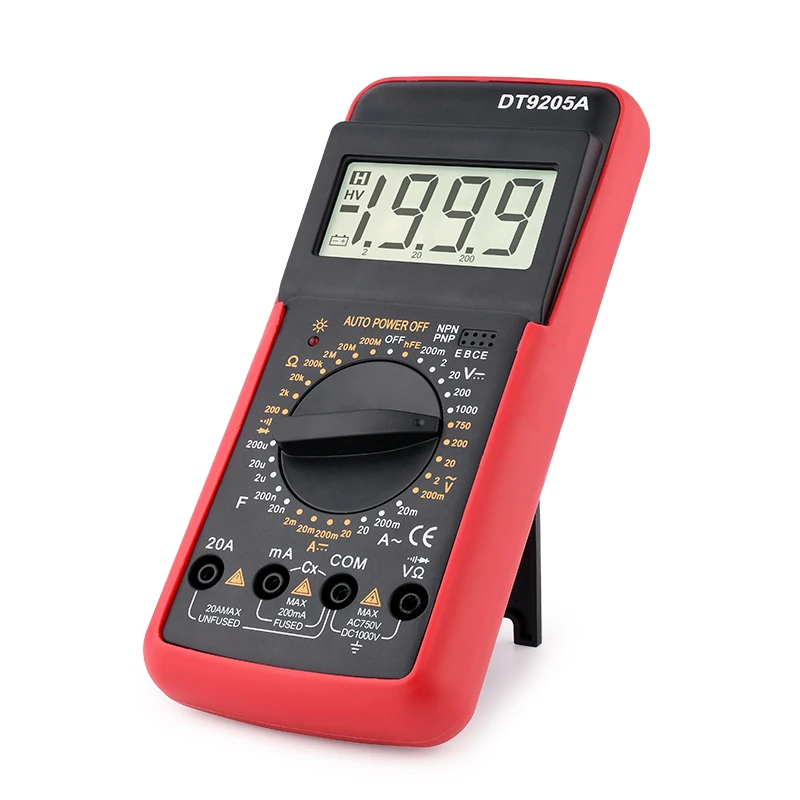 DT9205A Automotive Tester Multimeter Digital Professional Manual Range AC  DC 1000V 20A Voltmeter Ohm Capacitance Tester Machine - AliExpress