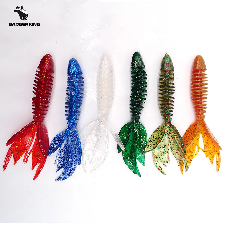 5pcs/lot silicone soft fishing lure for bass fishing lure wobbler soft  plastic artificial bait swim bait fishing lure