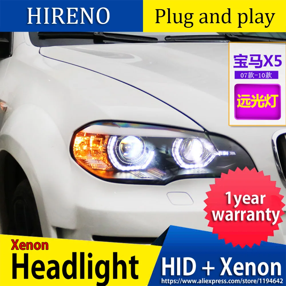 Автомобильный Стайлинг для BMW X5 e70 2007-2013 фара для BMW X5 фара авто светодиодный DRL двойной луч H7 HID Xenon bi xenon объектив