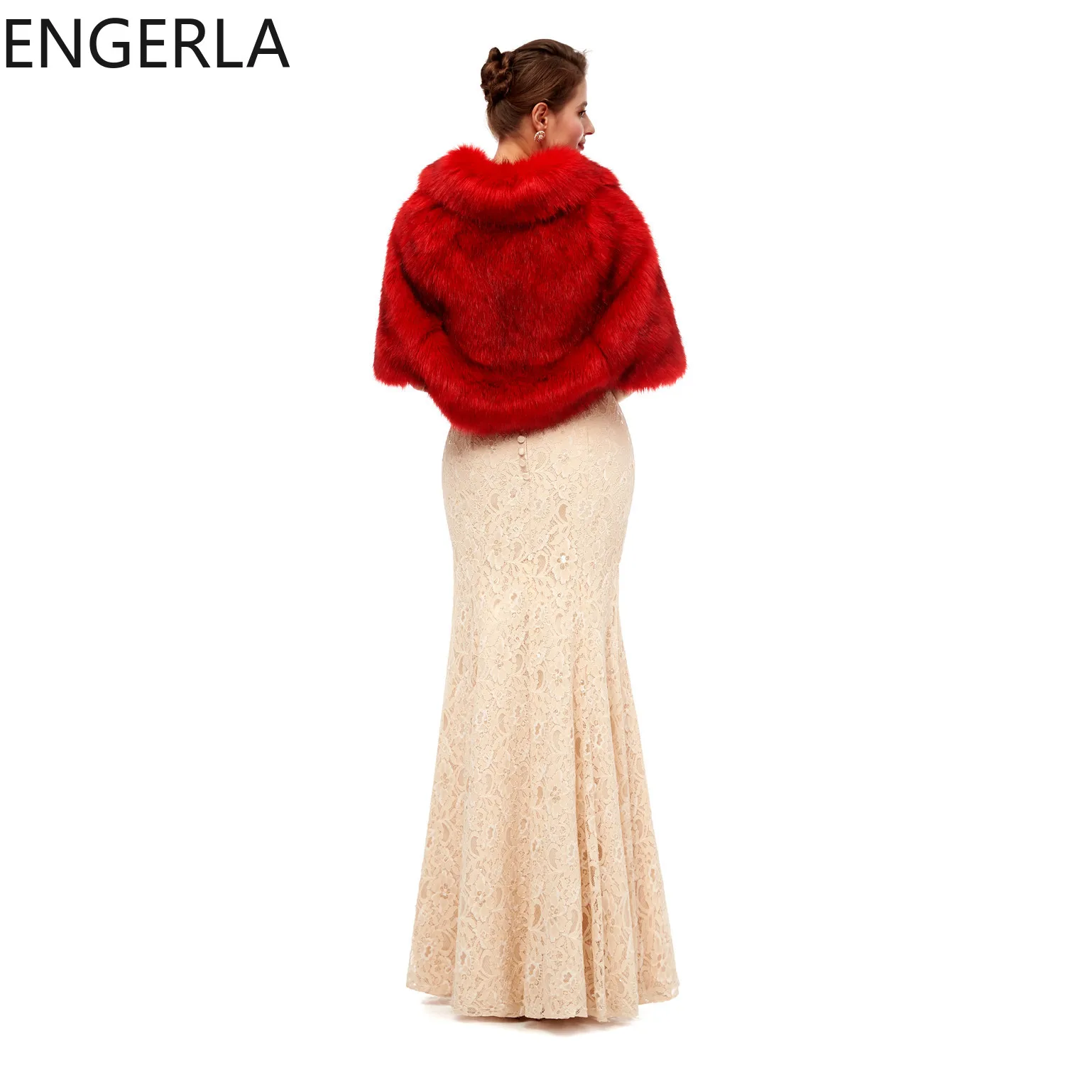 우아하고 따뜻한 인조 모피 웨딩 랩 목도리 신부 모피 케이프 코트 댄스 파티 이브닝 가운 모피 목도리 신부 모피 재킷, 2021 새로운 패션