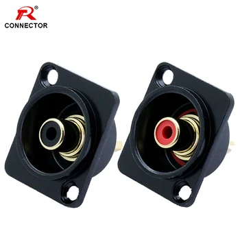 

50pcs Female RCA Panel Mount Chassis Socket Connector, Excellent quality, Black Female Socket, Red&Black Colors Available