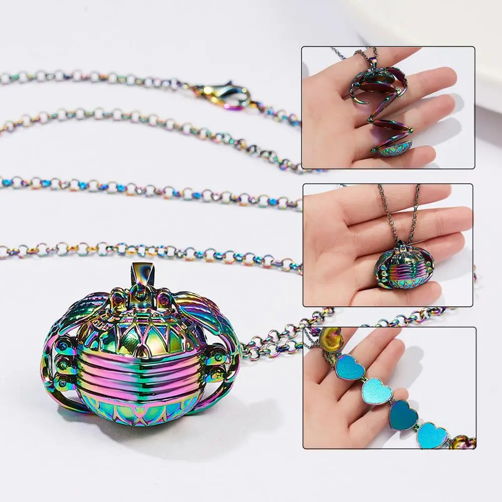 

Magic 8 Photo Heart Pendant Memory Floating Locket Necklace Angel Wings Flash Box Fashion Album Box Necklaces 12 Styles Choose
