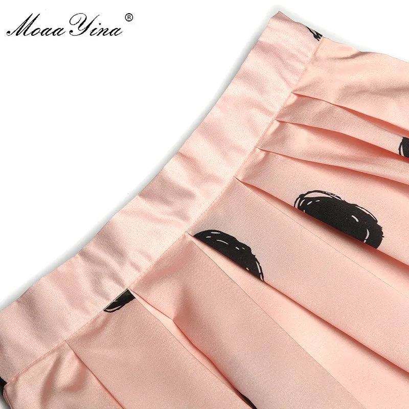 Модный дизайнерский комплект moaayina, весна-лето, женские топы с коротким рукавом и аппликацией+ юбка, элегантный комплект из двух предметов