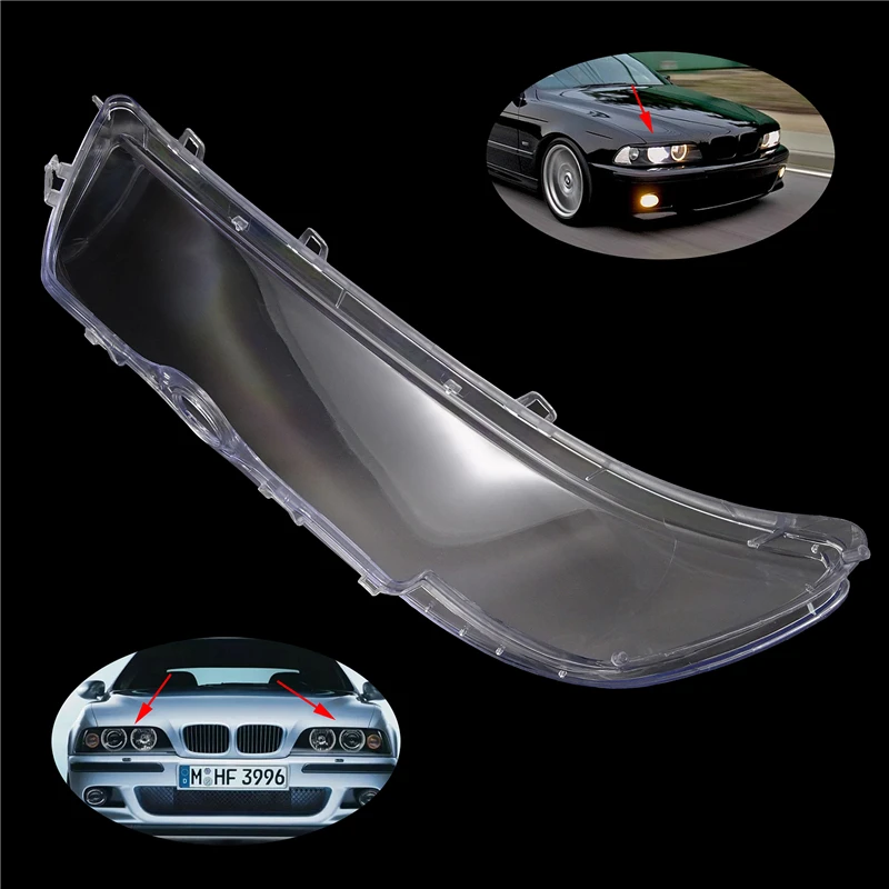Capa para Farol de Vidro Kit com Lentes para Bmw Series Peça 520 523 528 530 5 E39 518 1 10 Cheap Concha