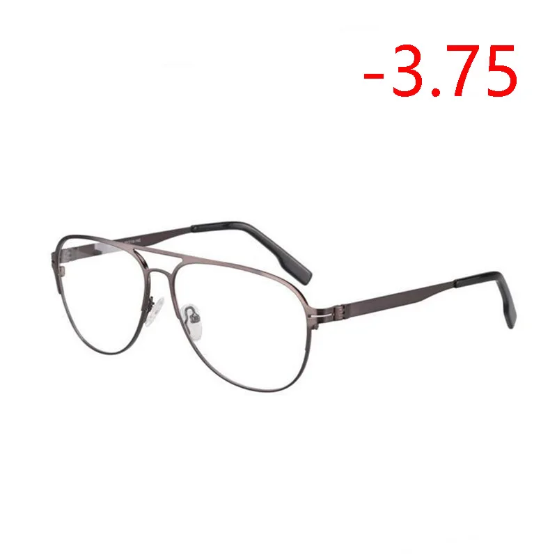 Солнцезащитные фотохромные готовые очки для близорукости мужские Bif оправа UV400 металлические хамелеоны близорукие очки 0-0,5-0,75-1,0 до-4,0 - Цвет оправы: Myopia 375