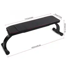 DE FR US черная Складная Фитнес-скамья PU+ стальная фитнес-плоская скамья 114,5*31 см походная скамья нагрузка 300 кг фитнес-оборудование