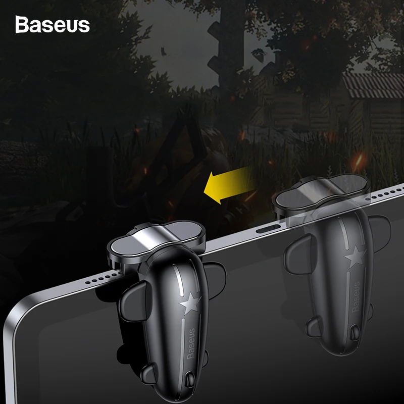 

Baseus 2PC Control Gaming Trigger For PUBG Games Shooter Fire Button Shooting Game Joystick For iPad Pro Xiaomi Huawei Tablets
