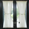 White Lace Coffee Mesh Pure Yarn Up and Down Fixed Curtain for Bar Kitchen Cabinet Glass Door 1
