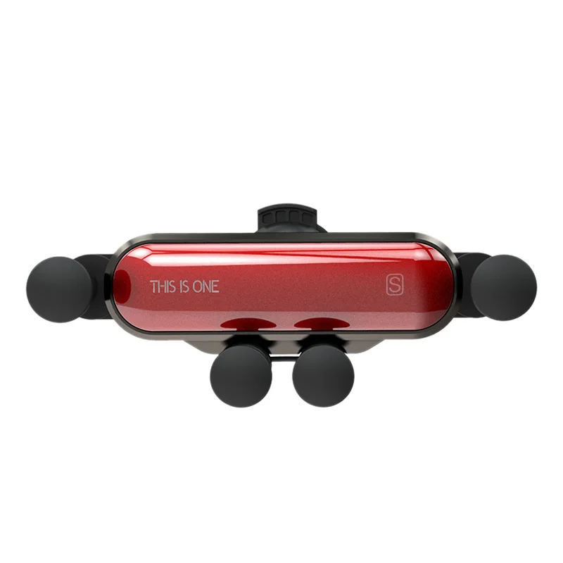 

Universal Car Air Vent Mount Holder Gravity Phone Holder for iPhone Samsung Huawei Metal Gravity Mobile Phone Holder-Red