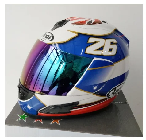 Arai rx-7x мотоциклетный шлем Полнолицевой мотоциклетный гоночный шлем - Цвет: Синий