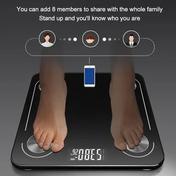 

Smartphone APP Body Fat Weight Scale Eletronic Smart BMI Digital Display Tools