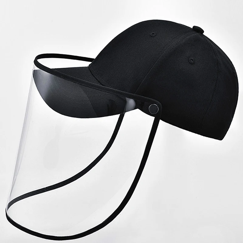 

Protective Cap For Face Neck Eye Protection Mask Baseball Cap Removable Anti-saliva Face Cover Cap Adjustable Size Dustproof Hat