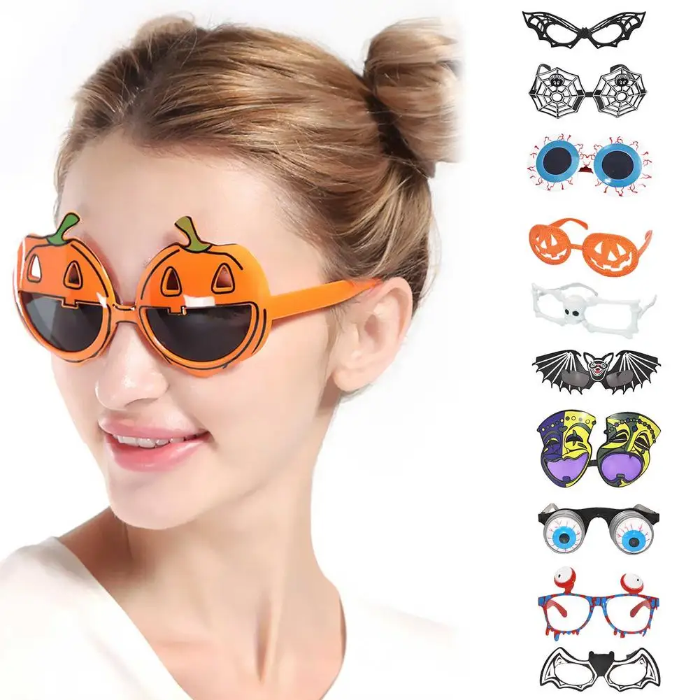 할로윈 파티 안경 재미 있는 해골 광대 거미 호박 무서운 안경 사진 소품 장식 파티 용품, 1 개