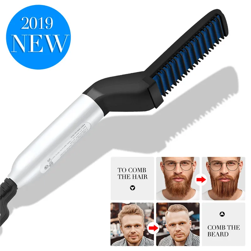 Electric Hair Comb Wet Hair Straightener Brush Hairbrush Beard Straightener Hot Comb Straightening Styling Heating Combs - Цвет: style2 uk