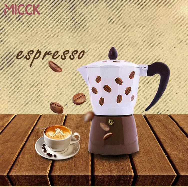 Кофеварка MICCK Mocha алюминиевая кофеварка для приготовления мокко эспрессо