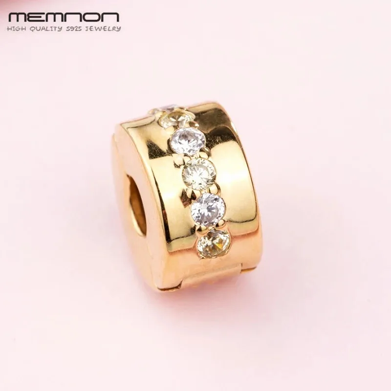 KT094 Memnon новые весенние блестящие золотые зажимы и безопасные подвески из серебра 925 пробы, ювелирные украшения, подходят для браслетов из бисера DIY KT094 - Gem Color: KT094