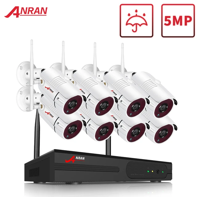 ANRAN cctv のビデオ キット 5MP 8CH NVR の無線保証カメラのキット システム 1920P 夜間視界の屋外の Wifi の監視カメラ システム|Surveillnce System|  
