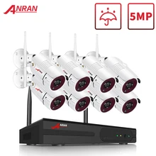 ANRAN cctv Video Kit 5MP 8CH NVR Wireless Security Camera Kit System 1920P Night Vision Outdoor Wifi Surveillance Camera System
