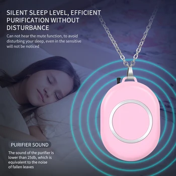 

Personal Air Purifier Necklace Portable Wearable Air Sanitize Mini Ionic Air Pufrifier Necklace