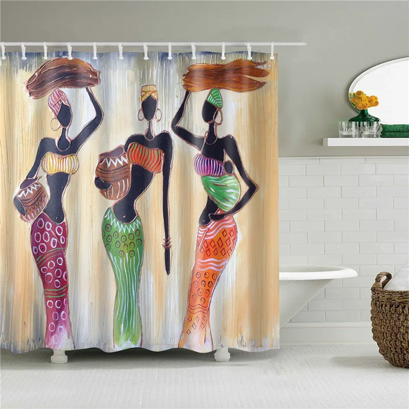 Abstract-African-Shower-Curtain-Prints-Fabric-Polyester-Curtains-For-Bathroom-Waterproof-Bath-Curtain-Hooks-Decoration (1)
