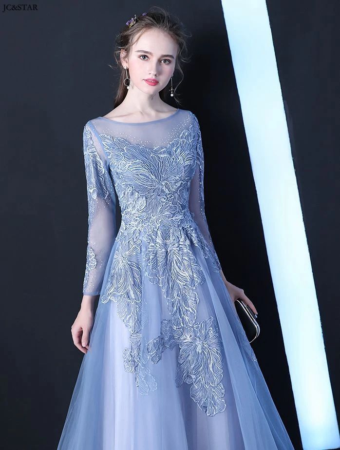 Robe de demoiseur d'honneur pour mariage новые кружевные платья трапециевидной формы с длинным рукавом розового, серебристого и синего цвета для подружек невесты длинные платья vestidos de invit