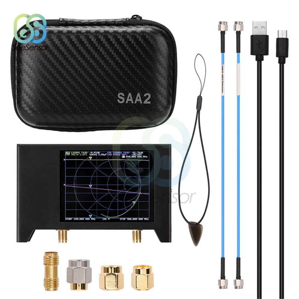 NanoVNA SAA2N VNA Antenna Analyzer Metal Case 4inch Display 50KHz 3GHz